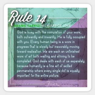 40 RULES OF LOVE - 14 Sticker